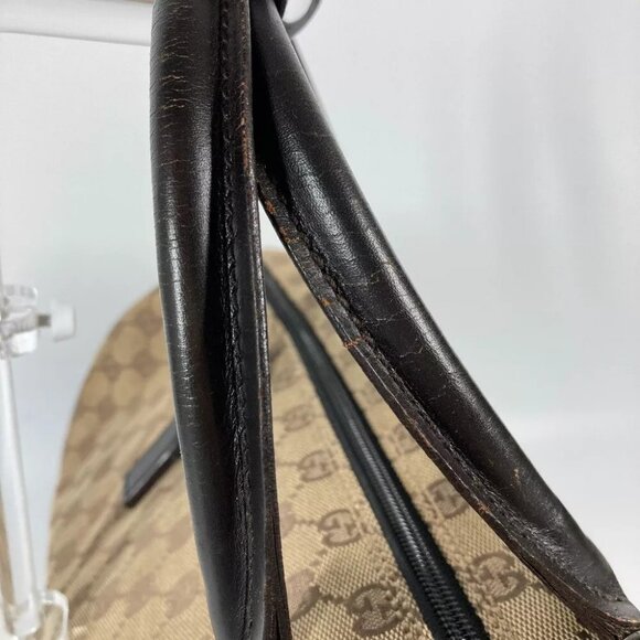 Auth GUCCI 012・0383・06 Shoulder Bag Bag GG Duffle Bag GGCanvas/Leather Beige... - Picture 11 of 16